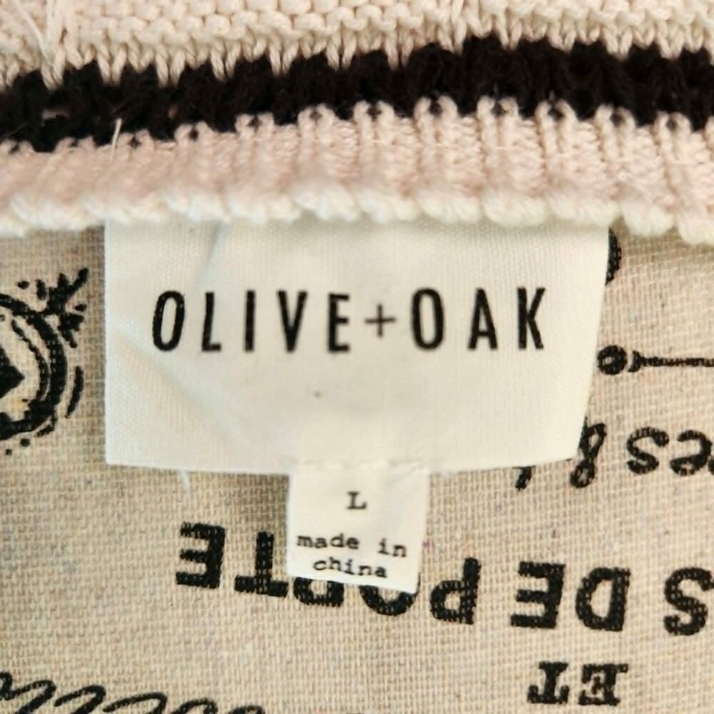 Olive+Oak Knit Natural and Black Maxi Skirt and Camisole Tank Top. Large. - Picture 6 of 8